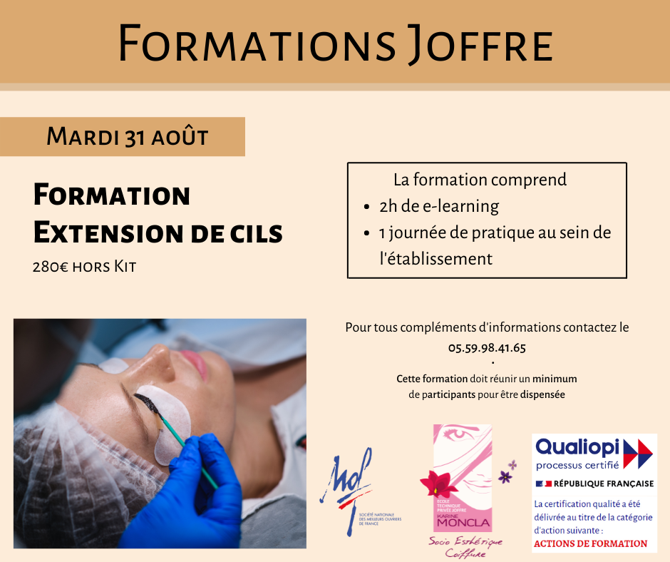 Formation Extension de cils